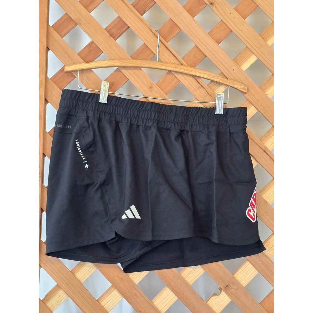 Adidas Louisville Cardinals Training Shorts Womens Medium Black JF2534 -New